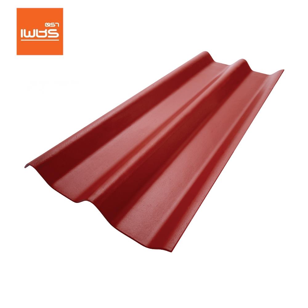 กระเบื้องหลังคา ลอนคู่ ตราเพชร 0.5x50x120 ซม. สีแดงมั่งมี