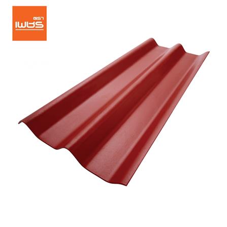 กระเบื้องหลังคา ลอนคู่ ตราเพชร 0.5x50x120 ซม. สีแดงมั่งมี_0