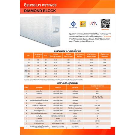 อิฐมวลเบา DIAMOND 20x60x7.5 ซม._1