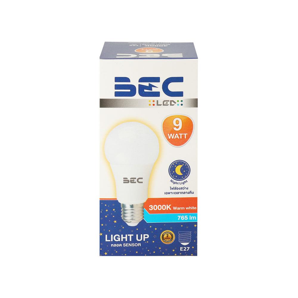 หลอด LED LIGHT UP SENSOR 9 วัตต์ WARM WHITE E27 BEC