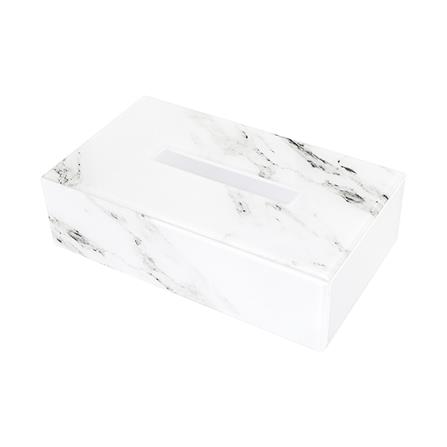 กล่องทิชชูอะคริลิก KECH MARBLE สีขาว_0