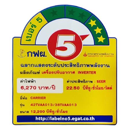 แอร์ผนัง CARRIER 42TVAA013/38TVAA013 12200บีทียู อินเวอร์เตอร์_3
