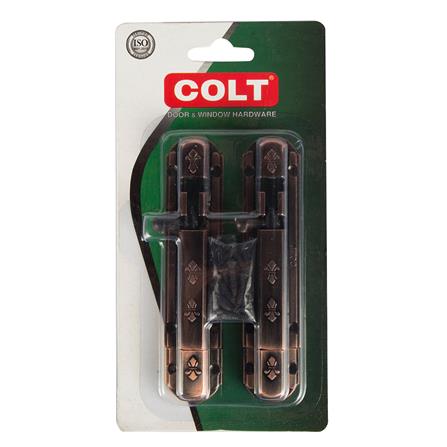 กลอนทั่วไป COLT 240 4 นิ้ว สีทองแดงรมดำ (แพ็ก 2 ชิ้น)_3