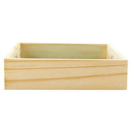 ถาดไม้สน 23x23ซม. NATURE S สีเขียว_1