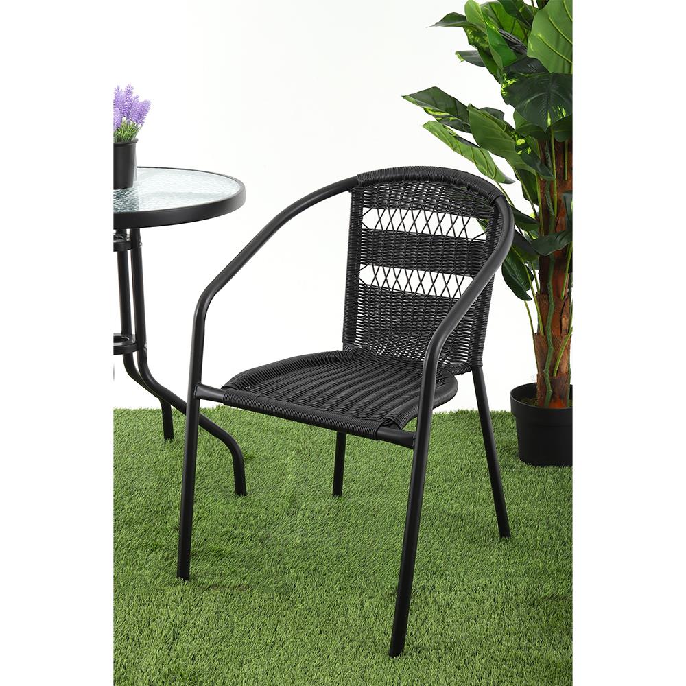 เก้าอี้หวายเทียม SPRING CHOCO BLACK X สีดำ