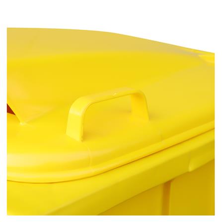 ถังขยะเหลี่ยมฝาช่องทิ้ง+ล้อ ACCO 240 ลิตร สีเหลือง_2