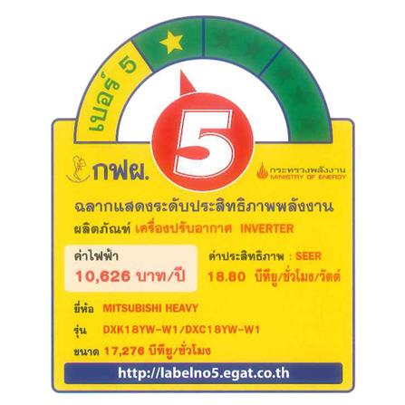 แอร์ผนัง MITSUBISHI HEAVY DUTY DXK18YW-W1 17276 บีทียู อินเวอร์เตอร์_4