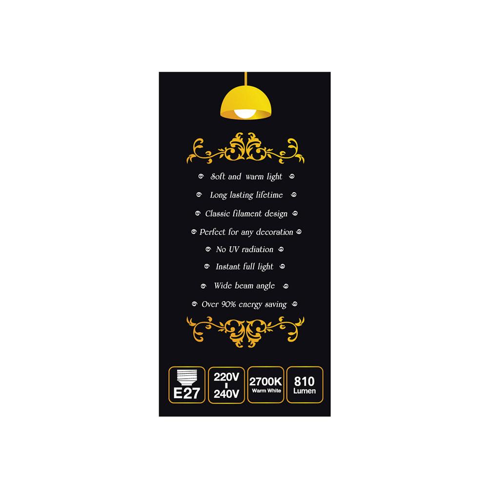 หลอด LED TOSHIBA A60 Retro Shine 6 วัตต์ WARMWHITE E27