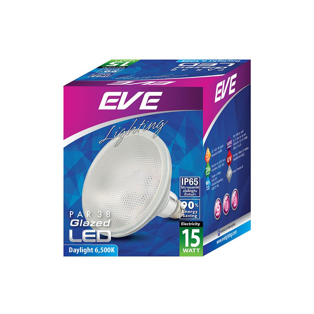 หลอด LED EVE PAR38 IP65 GLAZED 15 วัตต์ DAYLIGHT E27