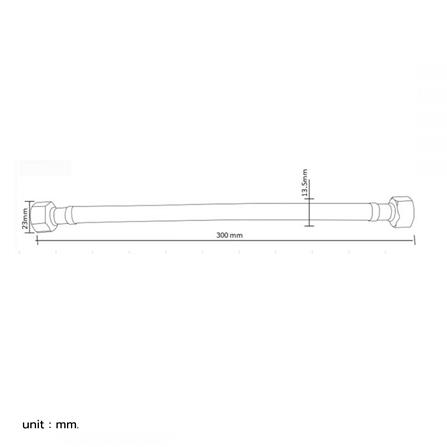 สายน้ำดีสเตนเลสน้ำอุ่น-น้ำเย็น 12 นิ้ว ITALY MRG MR 300333_1