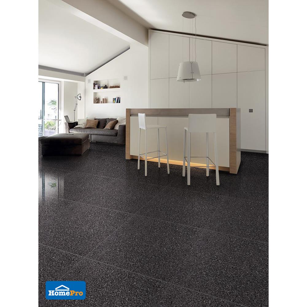 กระเบื้องพื้น 60x60 ซม. มาลีน ดำ 1.44M2