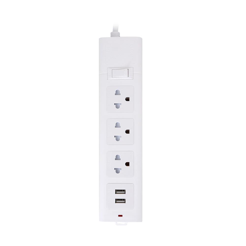 รางปลั๊กไฟ 3 ช่อง 1 สวิตซ์ 2 USB ELECKTA 664U 5 ม.