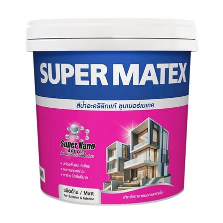 สีน้ำทาภายนอก ชนิดด้าน TOA SUPERMATEX ADVANCE BASE C 9 ลิตร