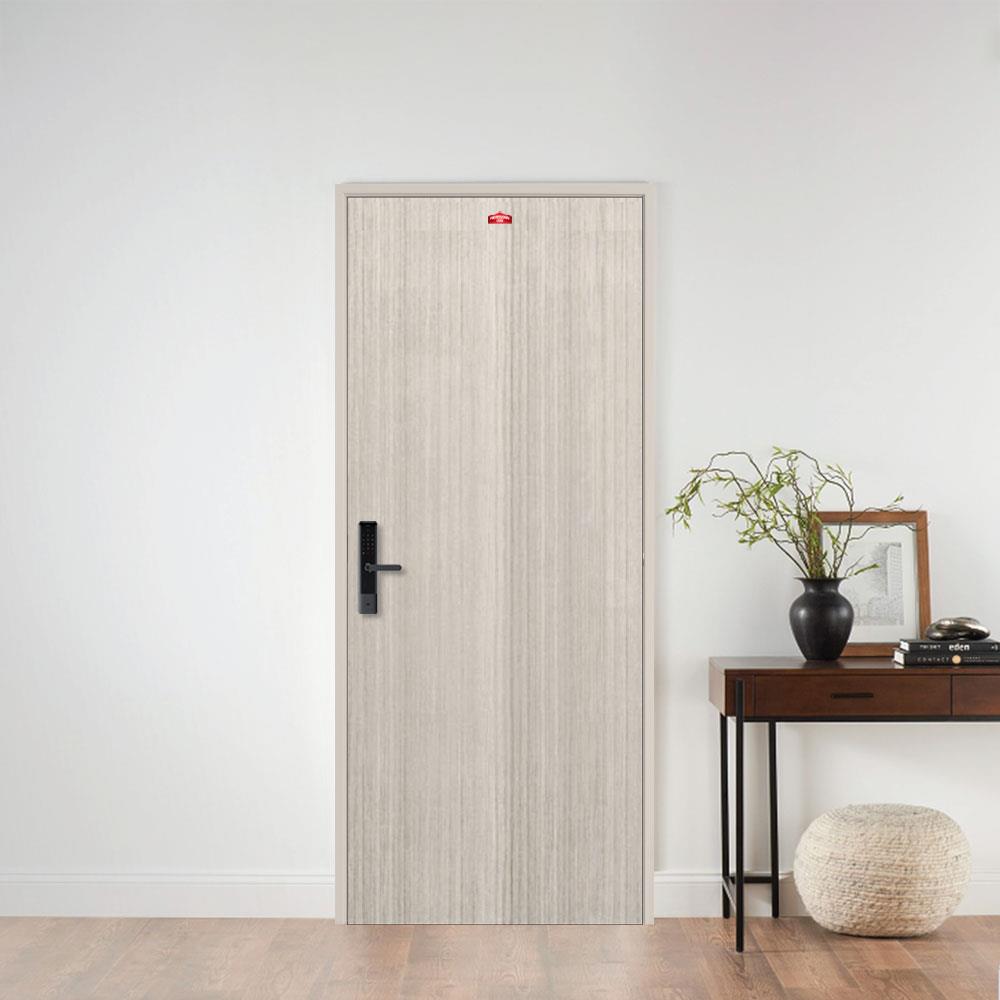 ประตูภายในเหล็ก เจาะลูกบิด D1-41 PROFESSIONAL DOOR 79.2x199.4 ซม. สีเทา