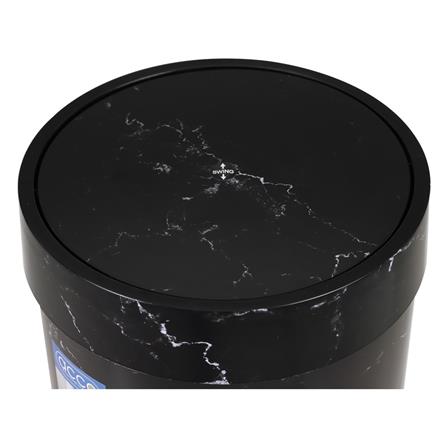 ถังขยะกลมฝาสวิง ACCO MIDNIGHT 15.5 ลิตร หินอ่อนสีดำ_3