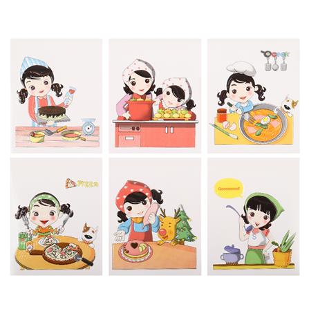 กระเบื้องผนังภาพชุด 8x10 นิ้ว ลูกครัว_0