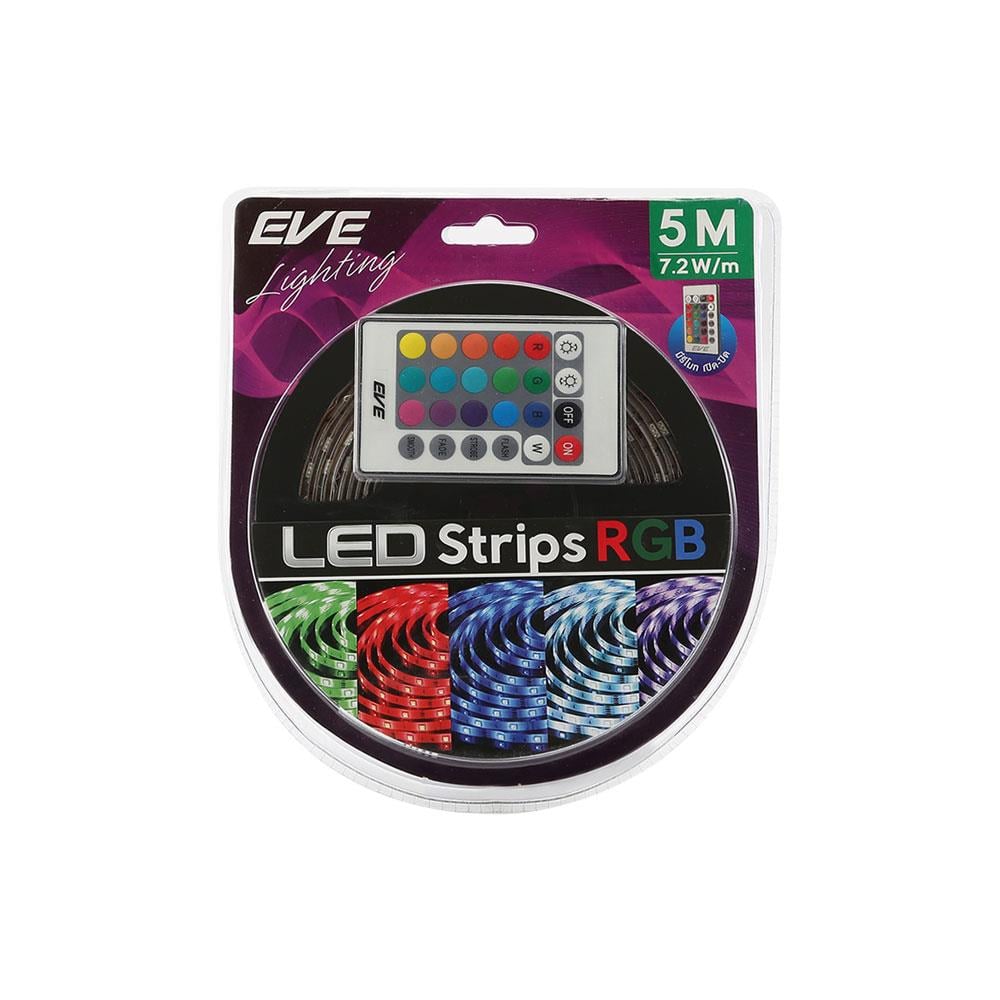 ไฟเส้น LED EVE STRIP 5050 7.2 วัตต์/ม. 5 ม. RGB IP20