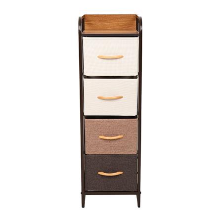 4-TIER FABRIC DRAWER UNIT STACKO CLOVE 31X29X99CM BROWN