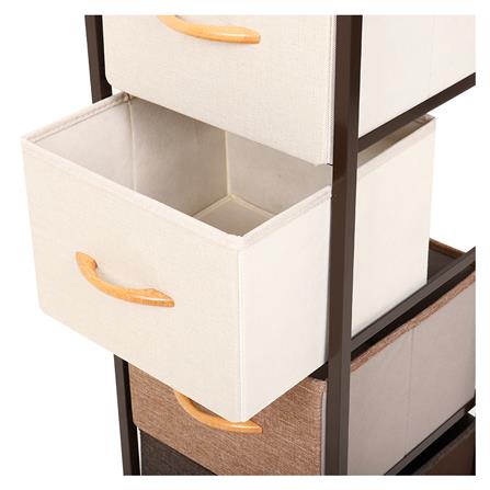 4-TIER FABRIC DRAWER UNIT STACKO CLOVE 31X29X99CM BROWN