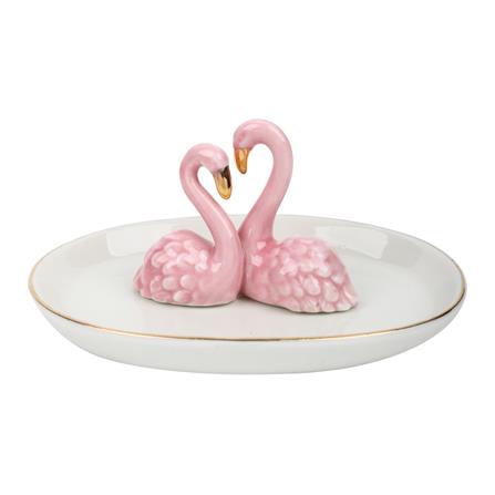 ของตกแต่ง HOME LIVING STYLE หงส์คู่ 12X7 ซม. สีชมพู_0