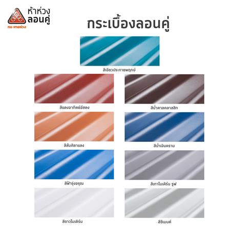 กระเบื้องหลังคาลอนคู่ ห้าห่วง 0.5x50x120 ซม. สีแดงอาทิตย์อัสดง_2