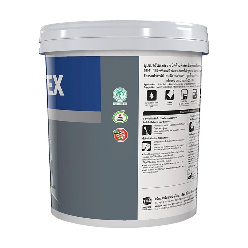 สีน้ำทาฝ้าเพดาน ชนิดด้านพิเศษ TOA SUPERMATEX M800 สีขาว 5 แกลลอน