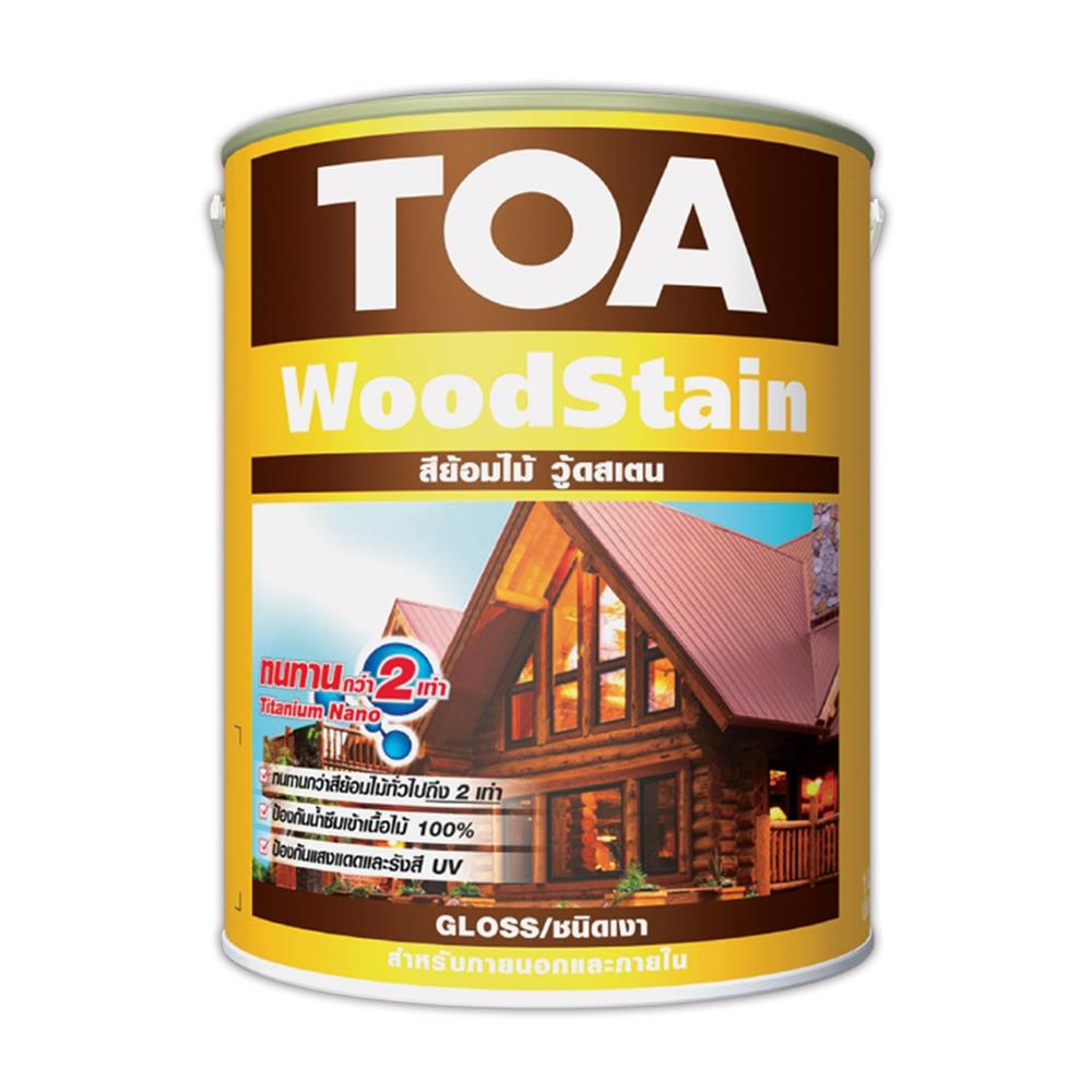 สีย้อมไม้ ชนิดเงา TOA WOODSTAIN G99 สีไม้มะค่า 1/4 แกลลอน