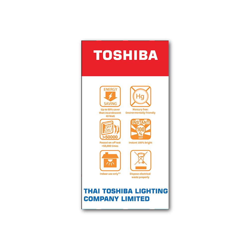 หลอดไฟ LED TOSHIBA A45 G7 4 วัตต์ WARMWHITE E27 สีเหลือง/ขาว
