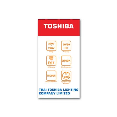 หลอดไฟ LED TOSHIBA A45 G7 4 วัตต์ WARMWHITE E27 สีเหลือง/ขาว_3