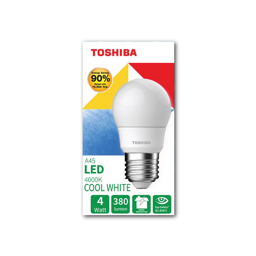 หลอด LED TOSHIBA A45 G7 15000Hr 4 วัตต์ COOLWHITE E27