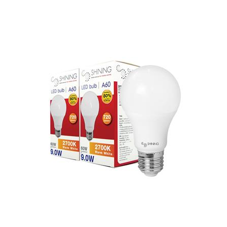 หลอด LED TOSHIBA A60 SHINE 9 วัตต์ WARMWHITE E27 2 ชิ้น/แพ็ค_2