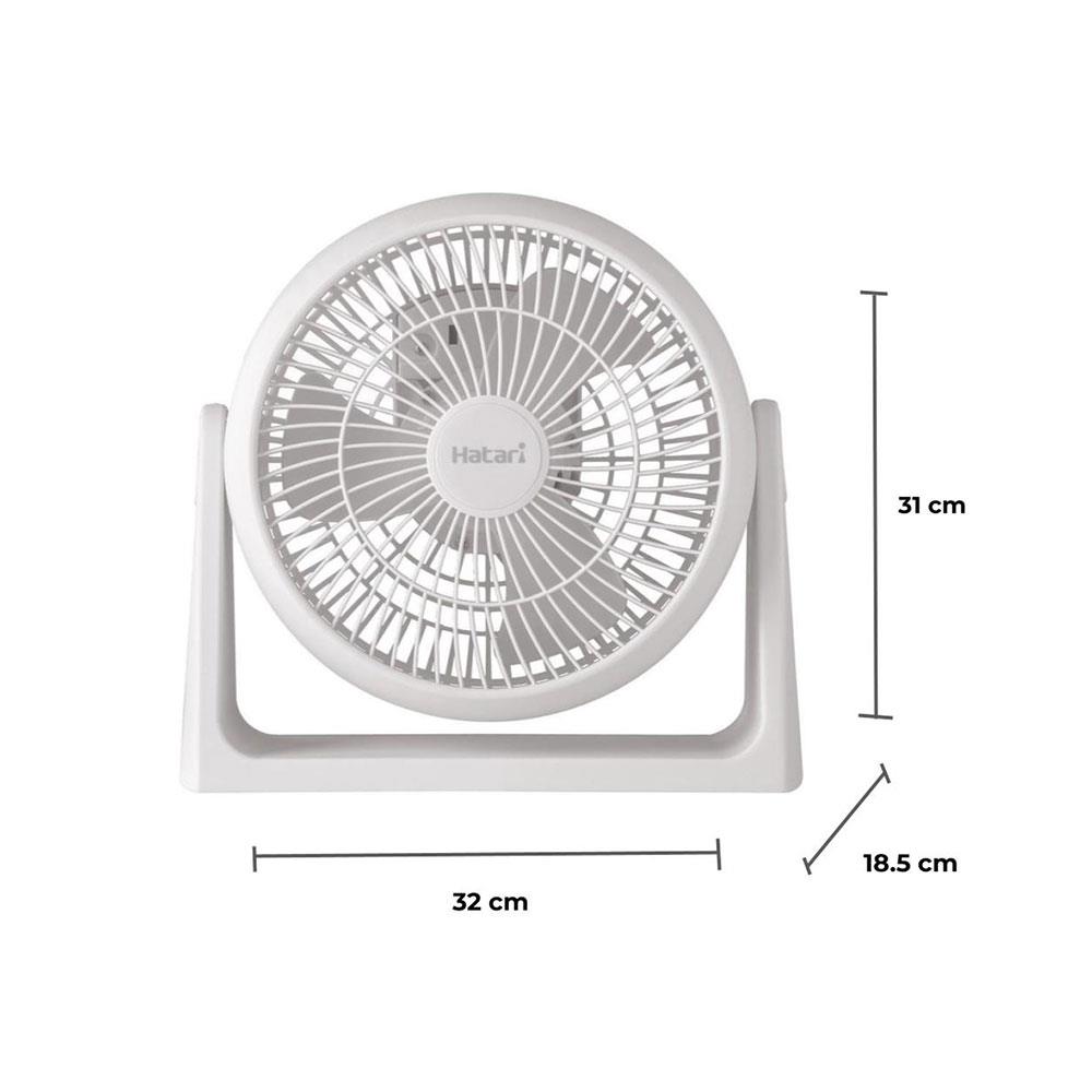 พัดลมพกพา 8 นิ้ว HATARI HT-PS20M1 สีขาว