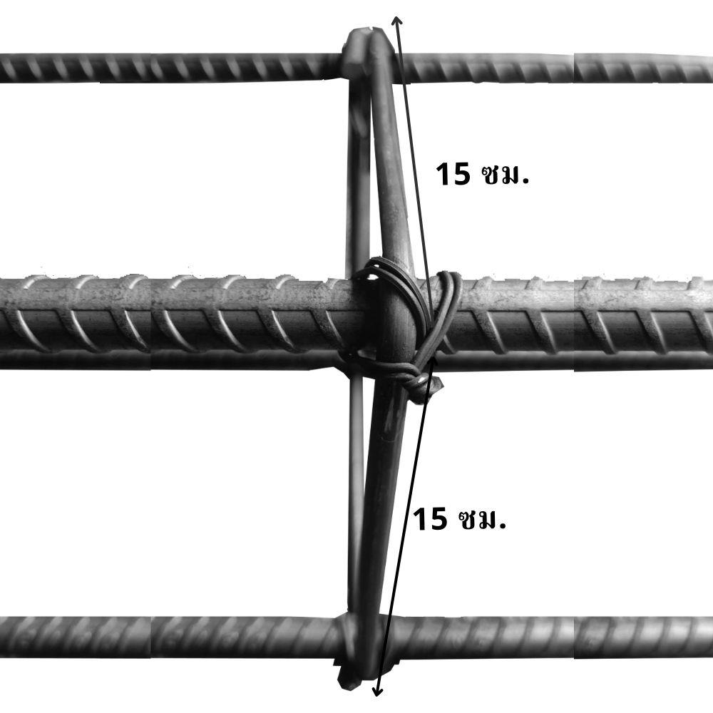 เสาสำเร็จรูป 4 เส้น 12 มม. (ปลอก 15x15 ซม.) 9D ยาว 3 เมตร
