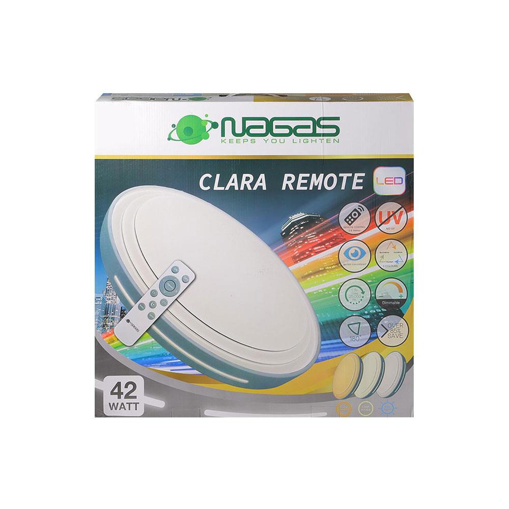 ไฟเพดาน NAGAS LED Clara Remote 42 วัตต์ พลาสติก MODERN สีขาว 20"