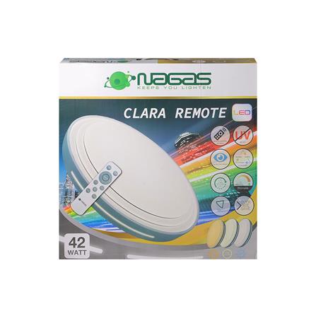 ไฟเพดาน NAGAS LED Clara Remote 42 วัตต์ พลาสติก MODERN สีขาว 20
