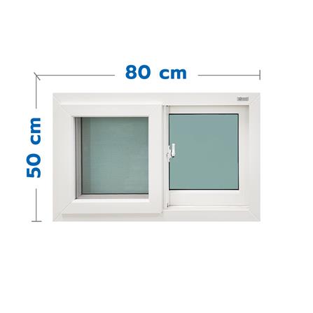 หน้าต่างUPVC บานเลื่อน มุ้ง VILANN 80x50 ซม. สีขาว_0
