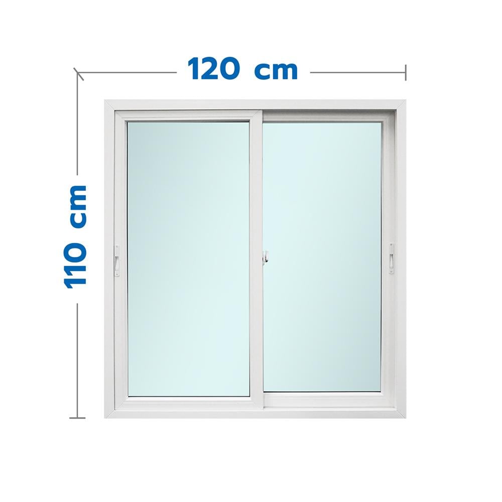 หน้าต่างUPVC บานเลื่อน S-S มุ้ง VILANN 120x110 ซม. สีขาว