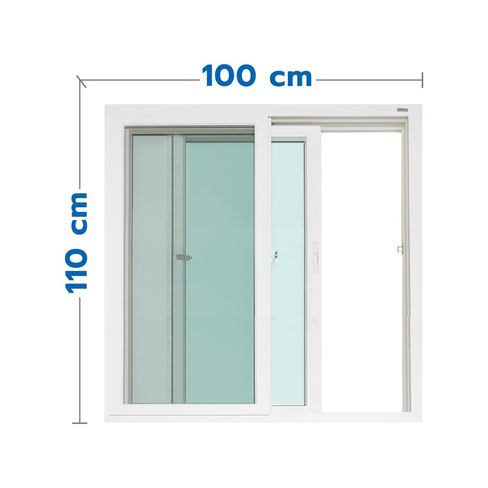 หน้าต่างUPVC บานเลื่อน S-S มุ้ง VILANN 100x110 ซม. สีขาว
