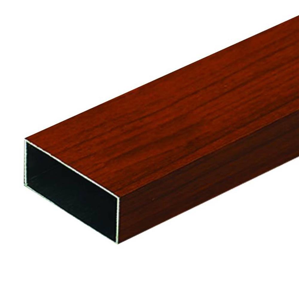 อะลูมิเนียมกล่อง MT 3/4 x 2 นิ้ว สีไม้สักน้ำตาล