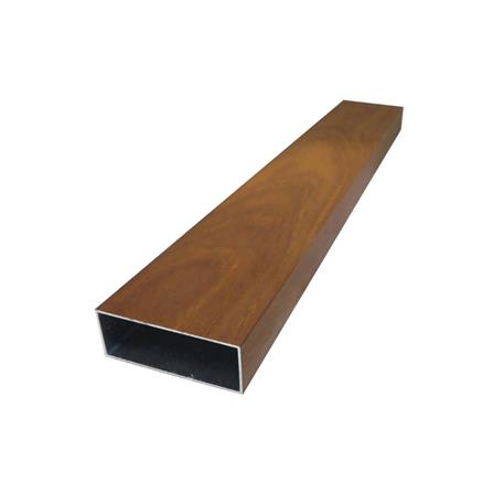 อะลูมิเนียมกล่อง MT 3/4 x 2 นิ้ว สีไม้สักทอง