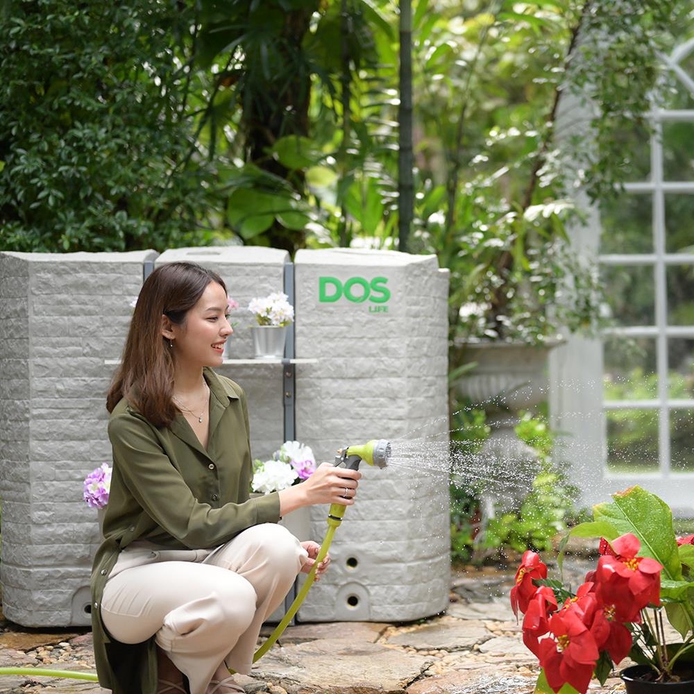 แท้งค์น้ำบนดิน DOS MONTBLCANC 900 ลิตร สีเทา