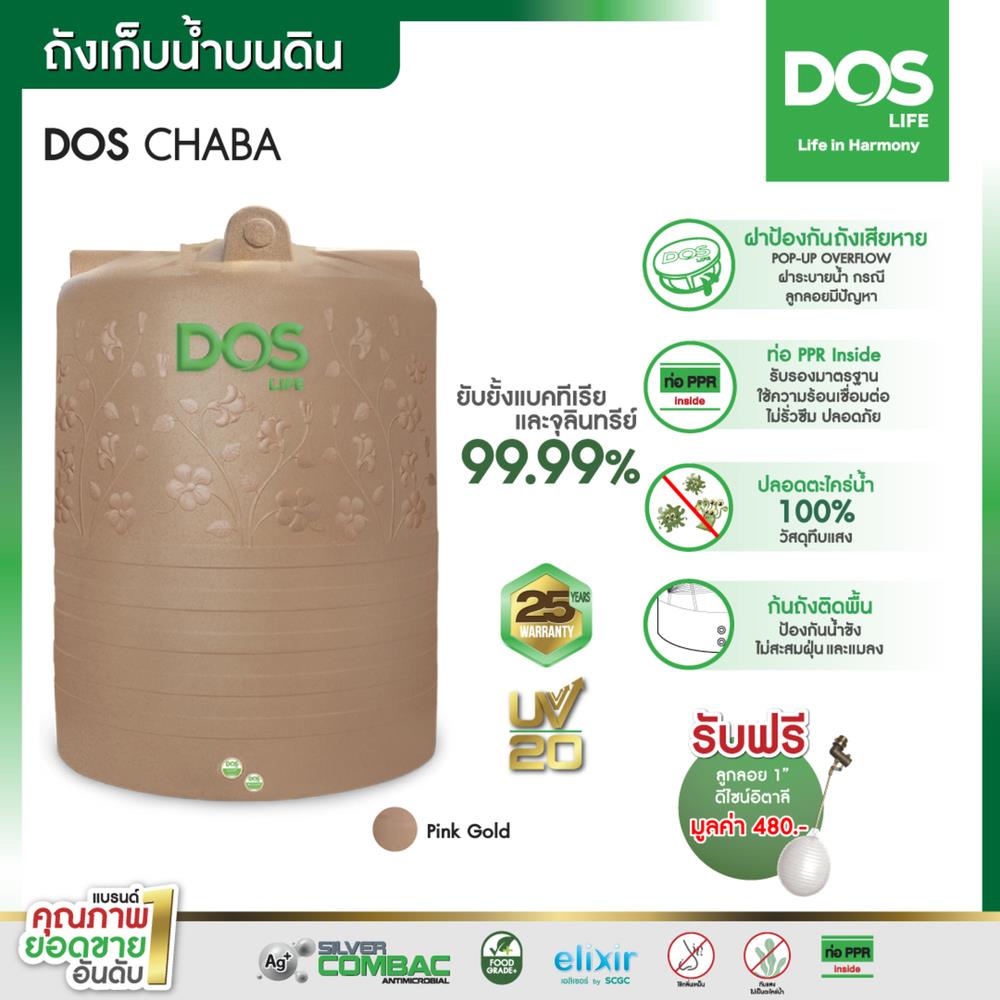 แท้งค์น้ำบนดิน CHABA NANO DOS สี PINK GOLD 3,000 ลิตร