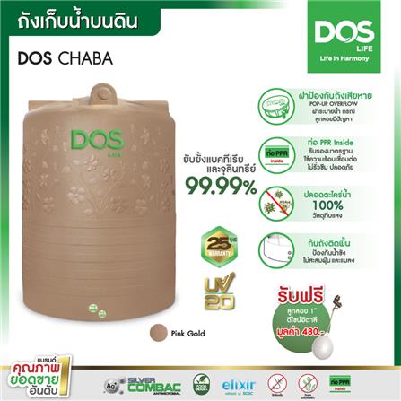 แท้งค์น้ำบนดิน CHABA NANO DOS สี PINK GOLD 5,000 ลิตร_4