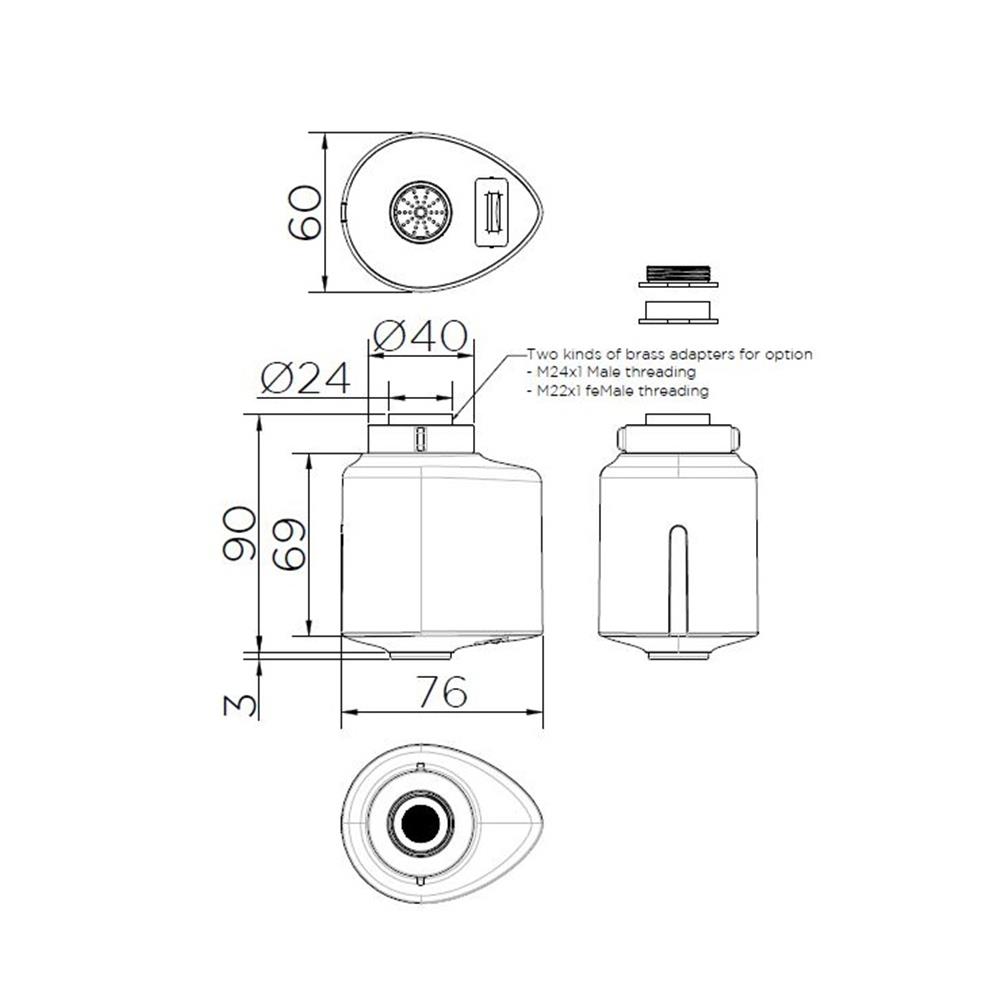 ปากกรองก๊อกซิงค์ อัตโนมัติ KARAT FAUCET KP-01-555-11