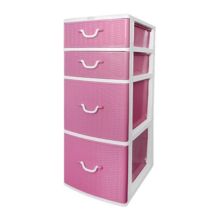 ตู้ลิ้นชัก4ชั้น MIRACLE 42x49x110CM ชมพู_1