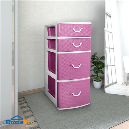 ตู้ลิ้นชัก4ชั้น MIRACLE 42x49x110CM ชมพู_2