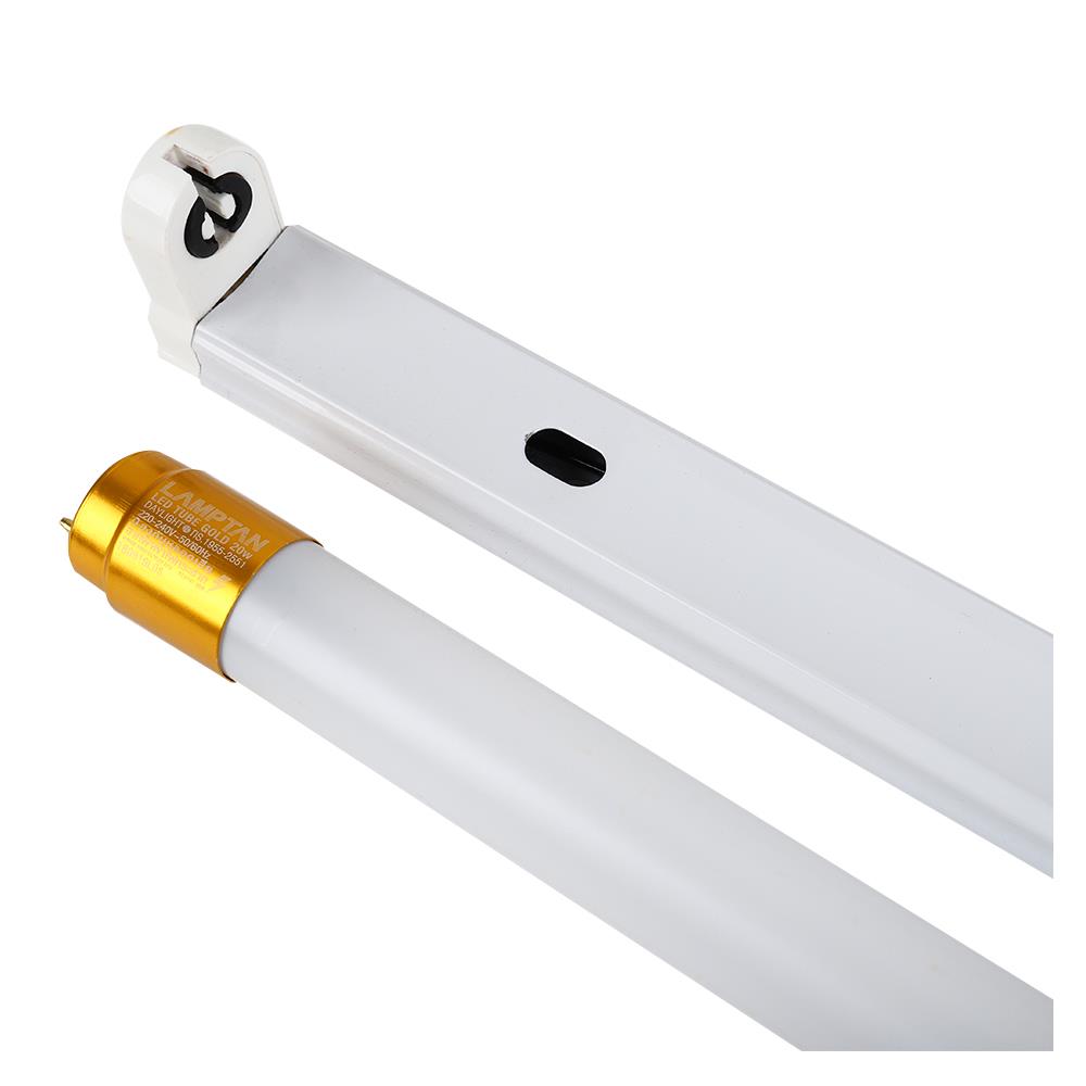 ชุดรางนีออน LED LAMPTAN LED SETRONIC GOLD 20 วัตต์ DAYLIGHT โลหะ/แก้ว สีขาว