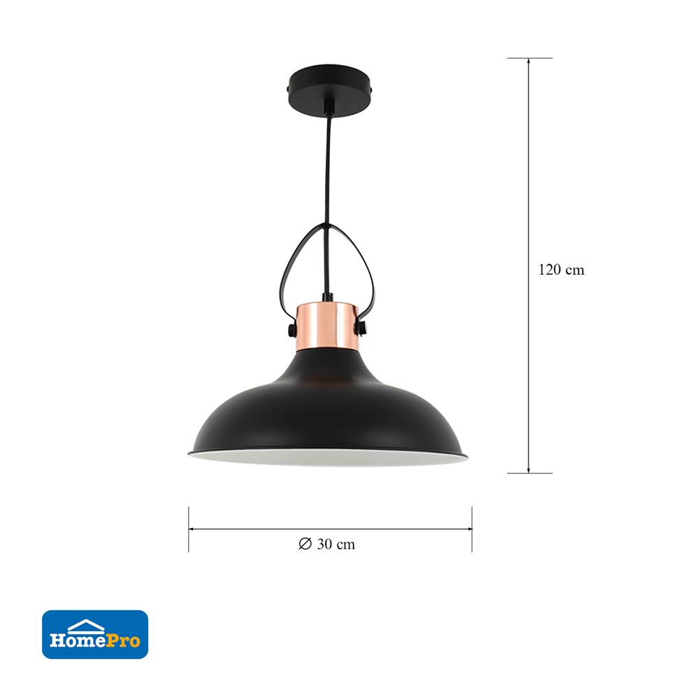 ไฟช่อ CARINI P180420-BLACK โลหะ MODERN สีดำ/ROSEGOLD 1 หัว