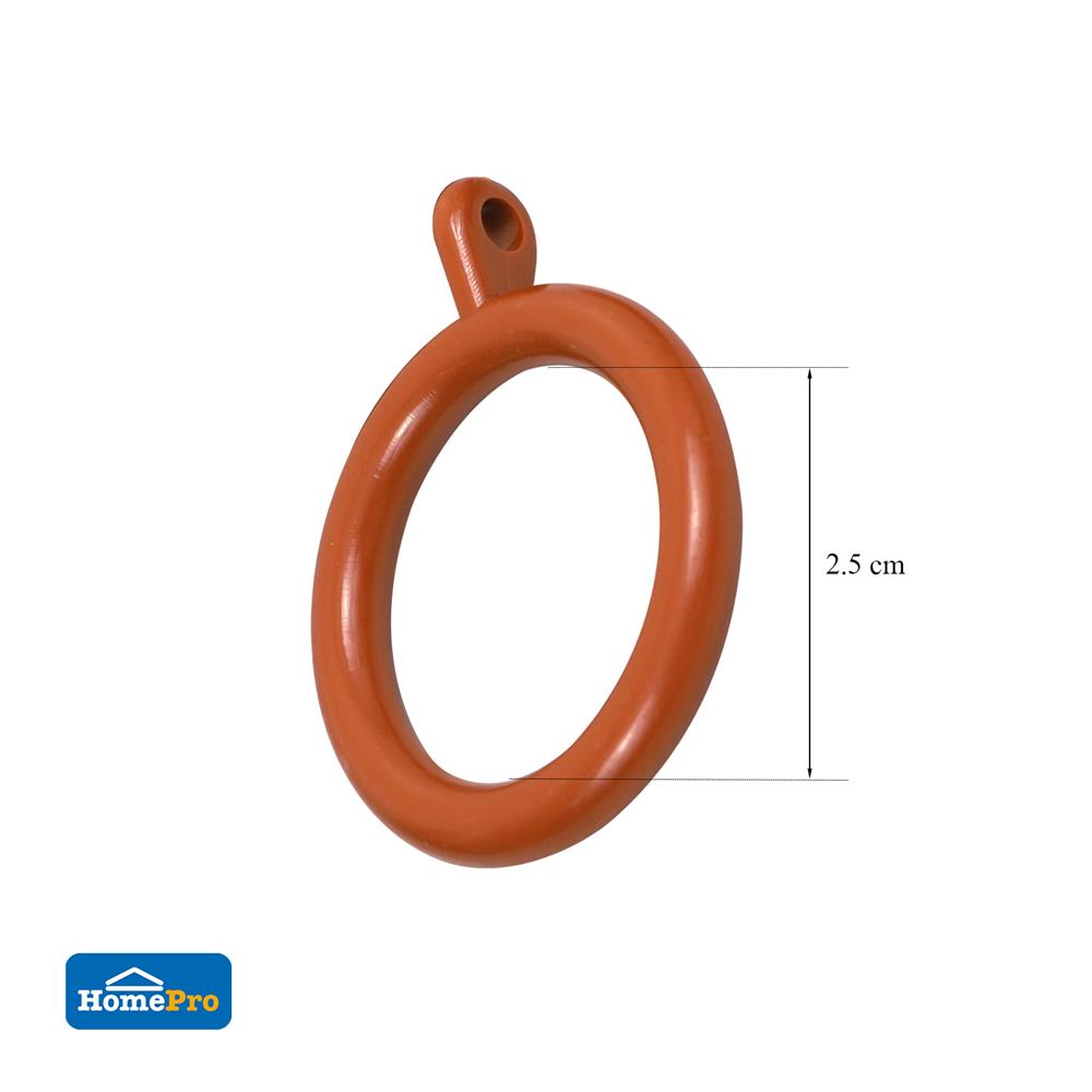 ห่วงคล้องราง HOME LIVING STYLE 25 มม. สีน้ำตาล (แพ็ก 10 ชิ้น)