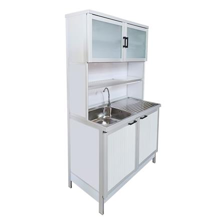 ครัวซิงค์สำเร็จรูป CABIN SIENA 100 ซม. สีขาว_1